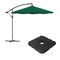 Pure Garden 9ft Half Umbrella with Base, Dusty Green 50-LG1038B - alternate 3